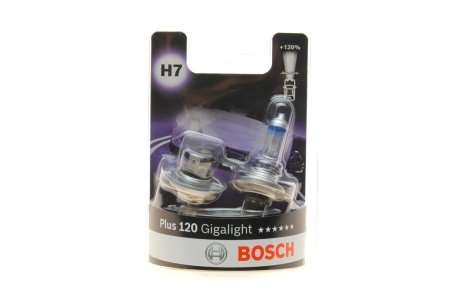 Автолампа 12V 55W H7 GIGALIGHT 120 бокс 2 шт BOSCH 1987301426 (фото 1)