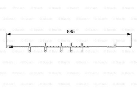 Сигнализатор, износ тормозных колодок BOSCH 1987473015