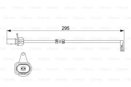 Сигнализатор, износ тормозных колодок BOSCH 1987474508