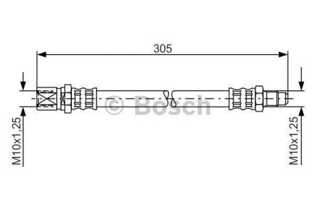 Шланг гальмівний BOSCH 1987476003