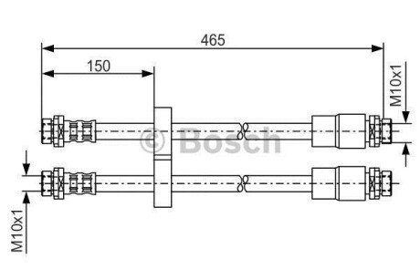 Шланг гальмівний BOSCH 1987476125