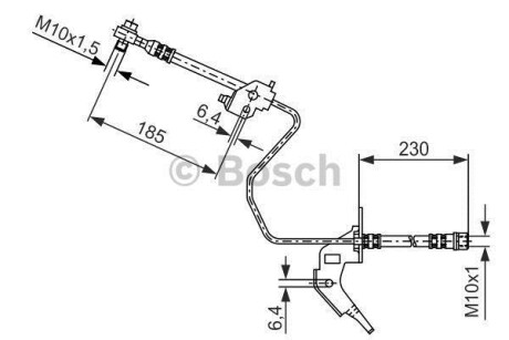 Тормозной шланг BOSCH 1987476200 (фото 1)