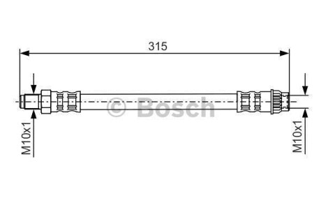 Шланг гальмівний BOSCH 1987476558