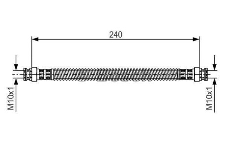 Шланг гальмівний BOSCH 1987476676