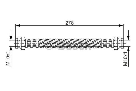 Тормозной шланг BOSCH 1987476850 (фото 1)
