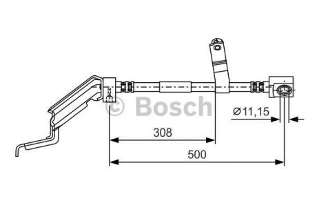 Шланг гальмівний BOSCH 1987476866