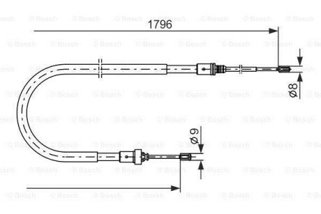 ТРОС тормозной BOSCH 1987477235