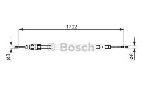 Трос, стояночная тормозная система BOSCH 1987477239