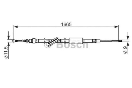 Трос, стояночная тормозная система BOSCH 1987477249