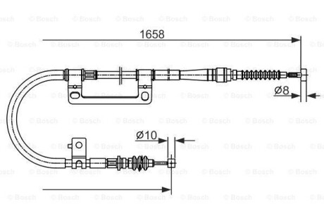 Трос ручного гальма BOSCH 1987477331