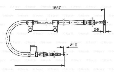 Трос ручного гальма BOSCH 1987477502