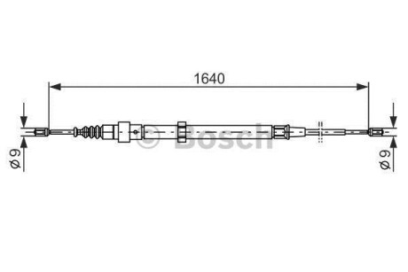 Трос ручного гальма BOSCH 1987477807