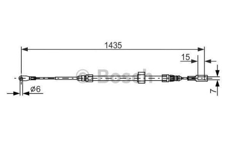 Трос ручного гальма BOSCH 1987477853