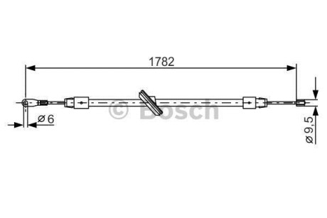 Трос ручного гальма BOSCH 1987477902