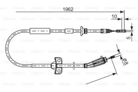 Трос, стояночная тормозная система BOSCH 1987477941