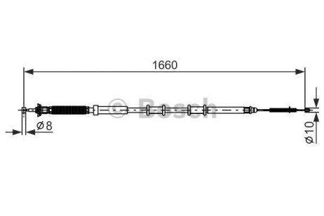 Трос, стояночная тормозная система BOSCH 1987477973