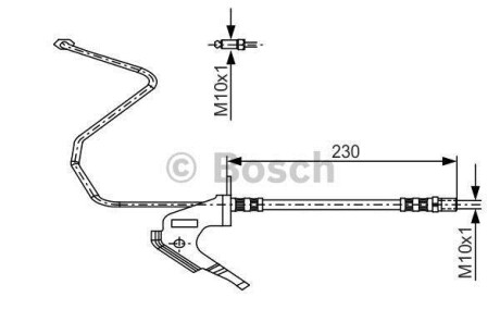 Тормозной шланг BOSCH 1987481161 (фото 1)