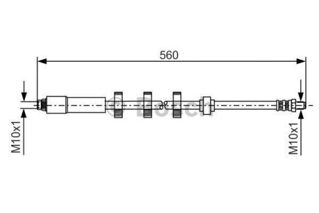 Шланг гальмівний BOSCH 1987481290