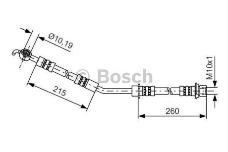 Шланг гальмівний BOSCH 1987481409