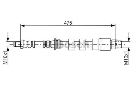 Тормозной шланг BOSCH 1987481678
