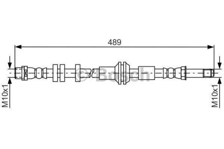 Шланг гальмівний, еластичний BOSCH 1987481691 (фото 1)
