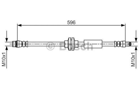 Гальмівний шланг RENAULT Master \'\'R \'\'10>> BOSCH 1987481708