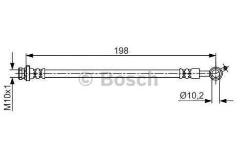 Шланг гальмівний BOSCH 1987481713 (фото 1)