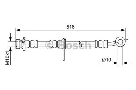 A_Гальмівний шланг HONDA Accord CU \'\'FL \'\'2,0-2,4 \'\'07>> BOSCH 1987481729