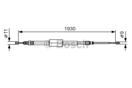 Трос ручного гальма BOSCH 1987482011