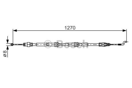 Трос тормоза BOSCH 1987482014