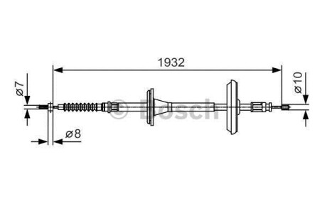 Трос, стояночная тормозная система BOSCH 1987482021