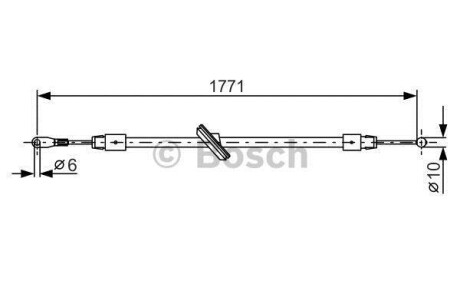 Трос, стояночная тормозная система BOSCH 1987482030 (фото 1)