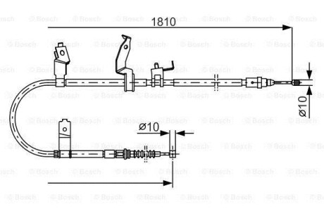 Трос ручного гальма BOSCH 1987482052