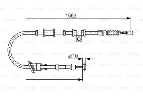 Трос, стояночная тормозная система BOSCH 1987482064