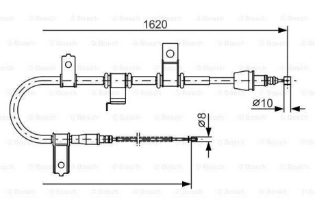 Трос ручного гальма BOSCH 1987482071