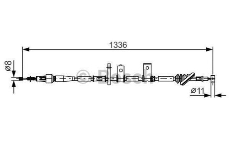 Трос ручного гальма BOSCH 1987482091