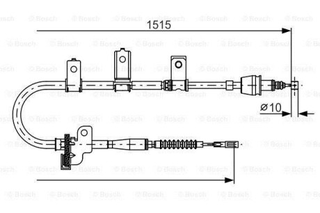 Трос, стояночная тормозная система BOSCH 1987482097