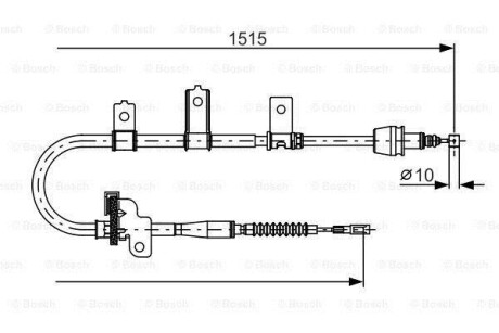 Трос, стояночная тормозная система BOSCH 1987482098 (фото 1)