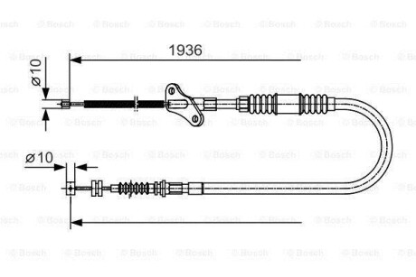 Трос ручного гальма BOSCH 1987482111