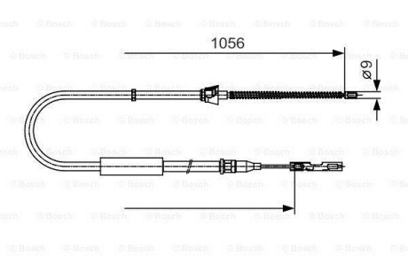 Трос, стояночная тормозная система BOSCH 1987482125