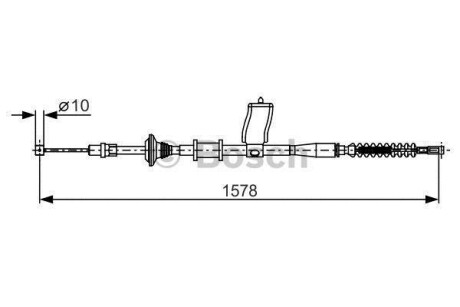 Трос ручного гальма BOSCH 1987482173 (фото 1)