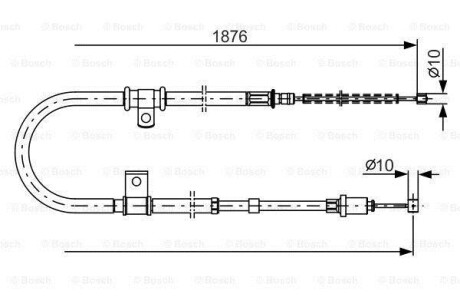 Трос ручного гальма BOSCH 1987482183