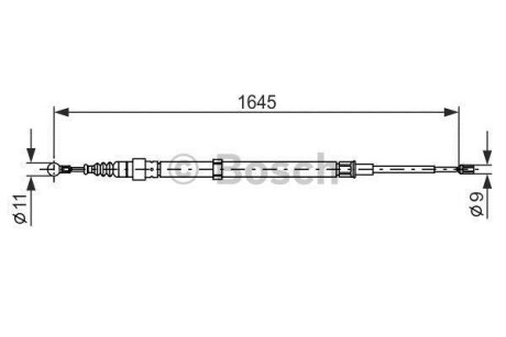 Трос гальма стоянки BOSCH 1987482191