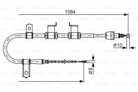 Трос зупиночних гальм BOSCH 1987482223