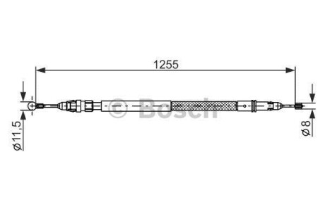 Трос ручного гальма BOSCH 1987482235