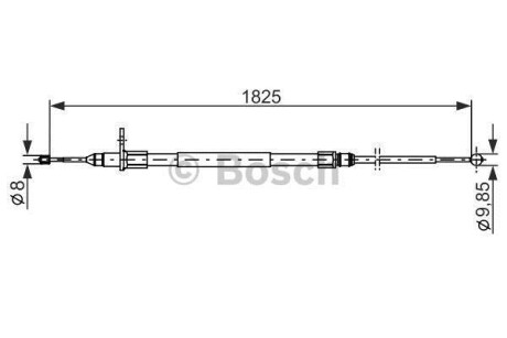 Трос ручного гальма BOSCH 1987482254