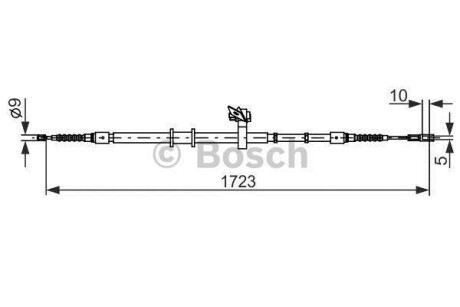 Трос, стояночная тормозная система BOSCH 1987482269