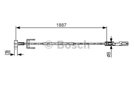 ТРОС тормозной BOSCH 1987482292