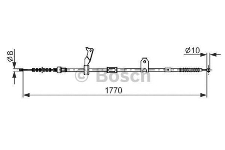 Гальмівний трос 1770mm TOYOTA Avensis T25 \'\'RL BOSCH 1987482300