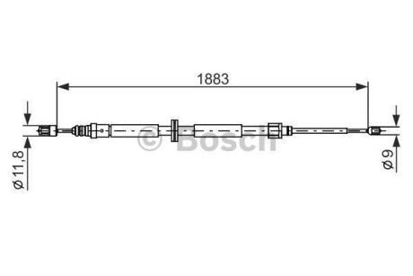 Трос ручного гальма BOSCH 1987482302